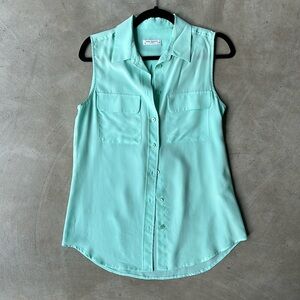 EQUIPMENT silk sleeveless button down blouse